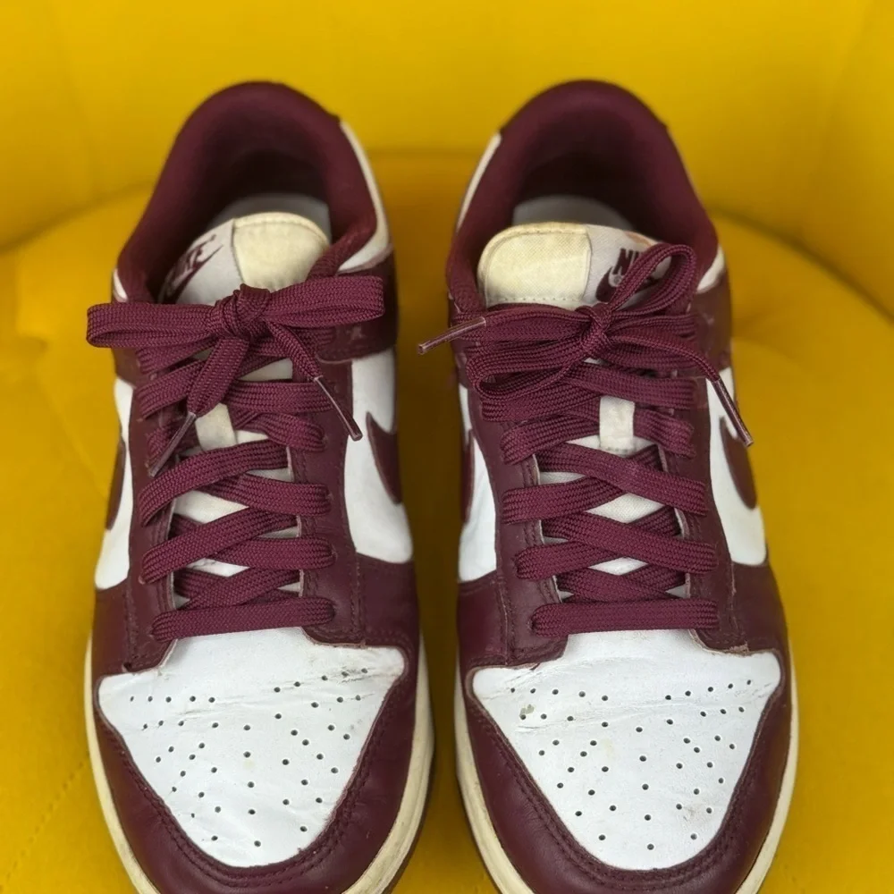Vintage 1999 Nike Dunk Low White Team Red No Box Size 7.5